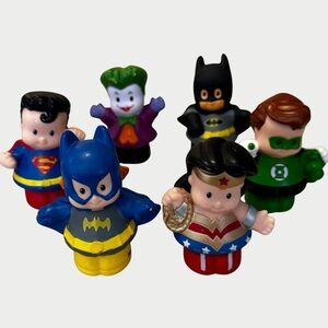 Fisher Price Little People DC Comics Justice League 2011 (Lot of 6)